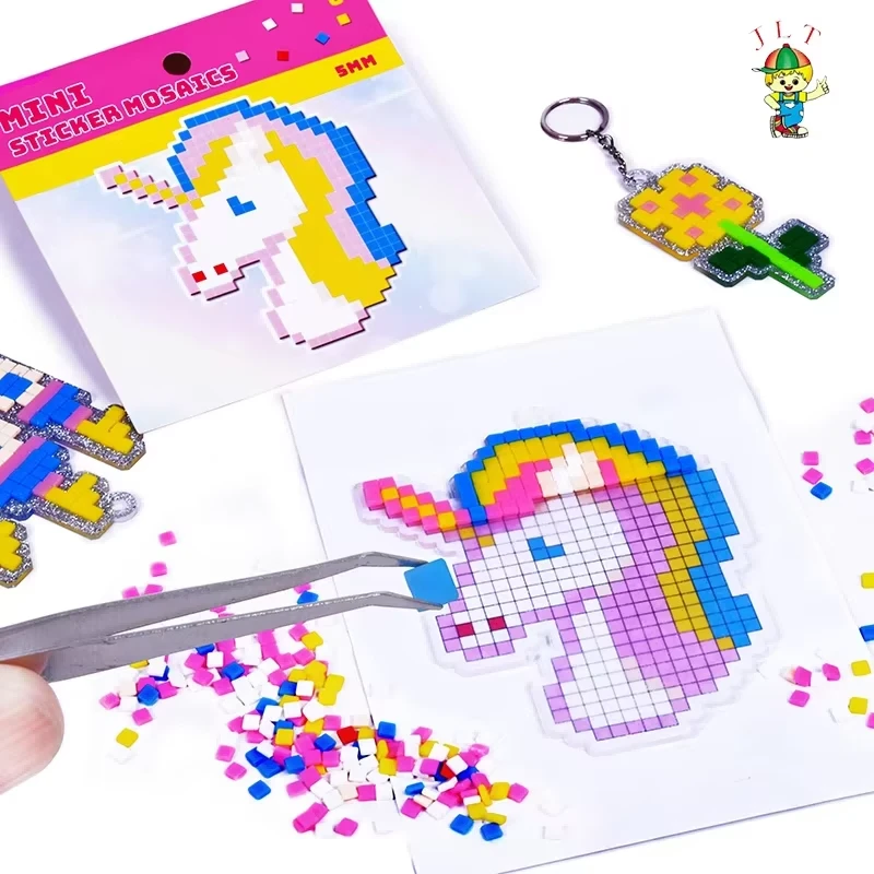Mini Sticker Mosaic Keychain Kit For Kids factory