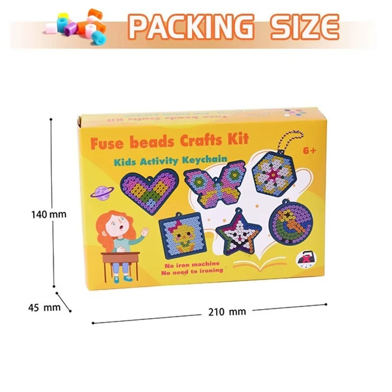 No-Iron Fuse Bead Keychain Set factory