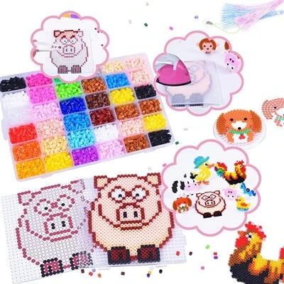 Kids' Farmyard Fuse Beads Craft Kit